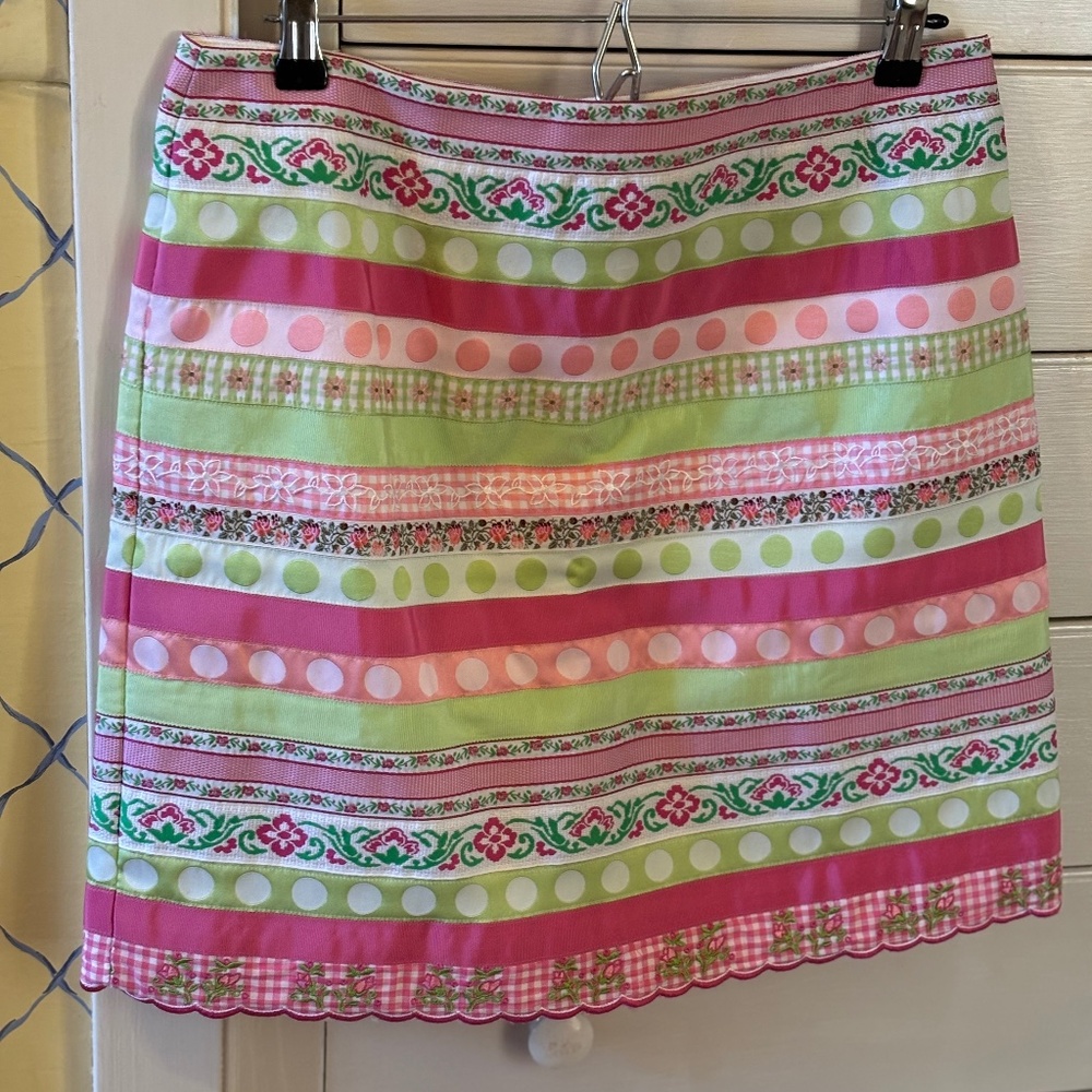 Vintage Lilly Pulitzer Ribbon Skirt 8